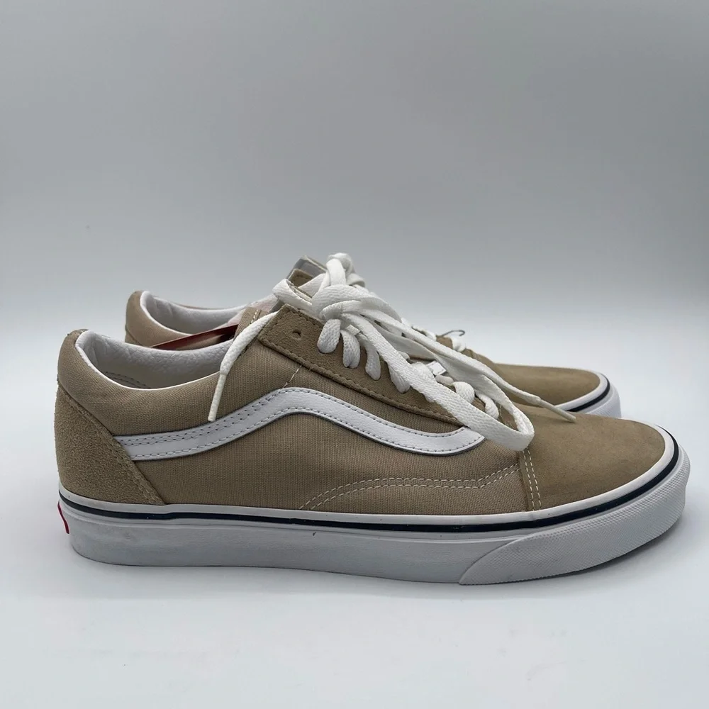 Van Old Skool Tan/White Shoe w/ Black Foxing Suede/Canvas M-8.0 W-9.5 NWOB - Picture 1 of 7